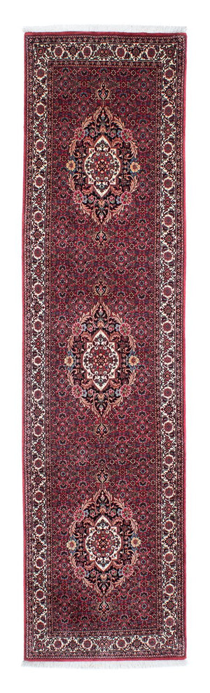 Loper Perzisch tapijt - Bijar - 313 x 82 cm - donkerrood