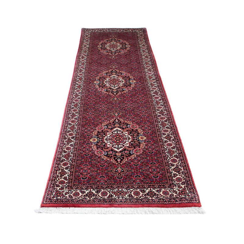 Loper Perzisch tapijt - Bijar - 313 x 82 cm - donkerrood