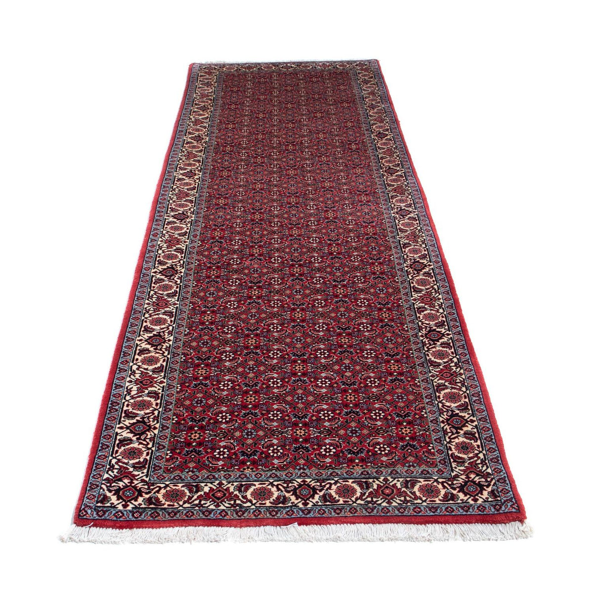 Loper Perzisch tapijt - Bijar - 302 x 81 cm - rood