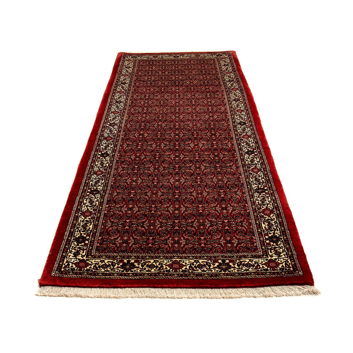 Loper Perzisch tapijt - Bijar - 293 x 100 cm - donkerrood