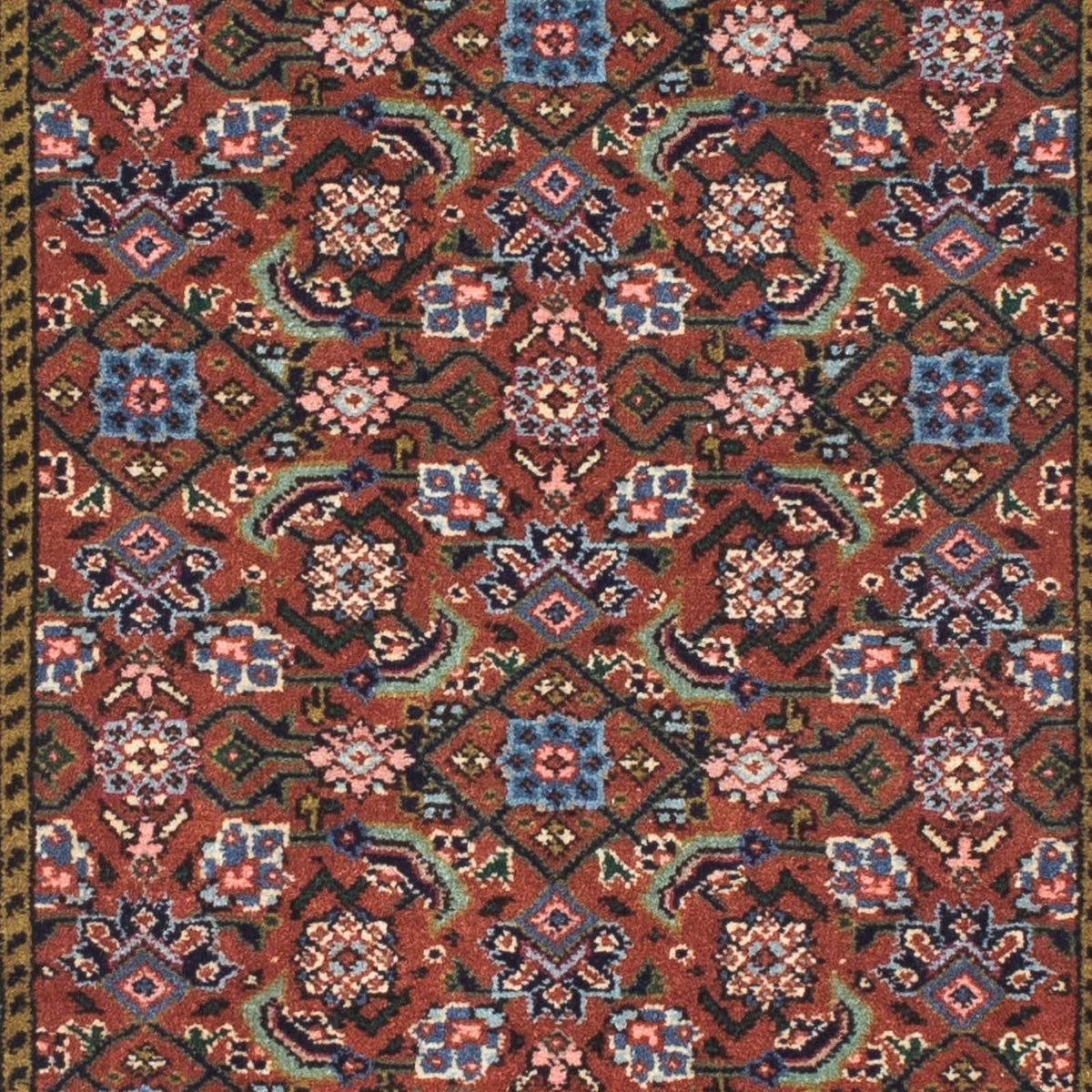 Loper Perzisch tapijt - Bijar - 196 x 48 cm - donkerblauw