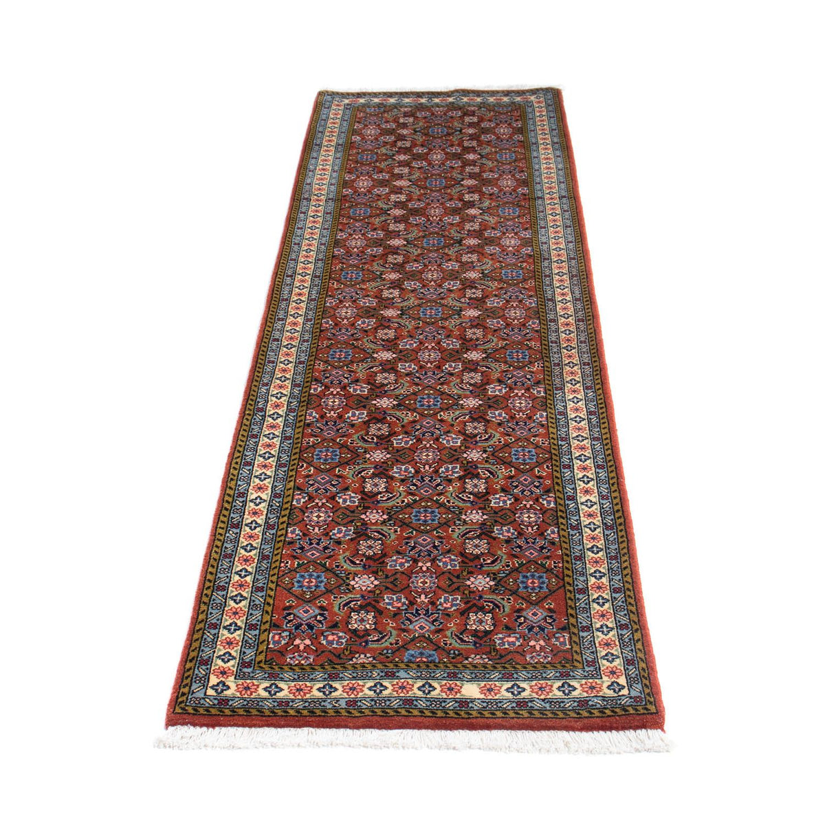 Loper Perzisch tapijt - Bijar - 196 x 48 cm - donkerblauw