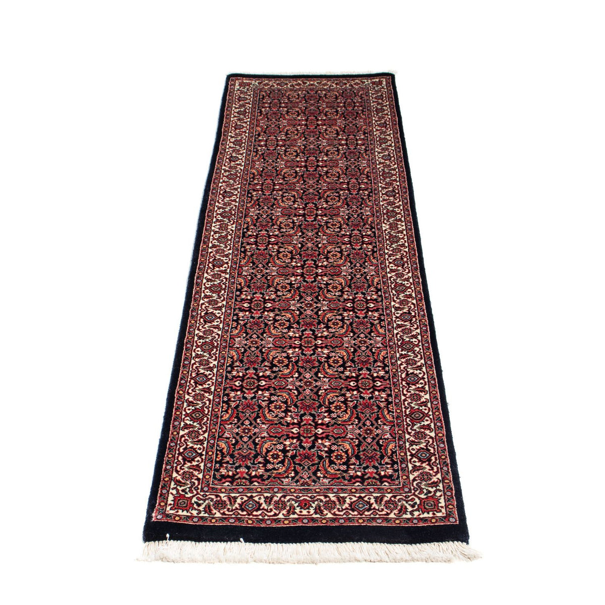 Loper Perzisch tapijt - Bijar - 195 x 48 cm - donkerblauw