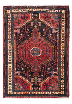 Perzisch Tapijt - Nomadisch - 127 x 90 cm - donkerrood