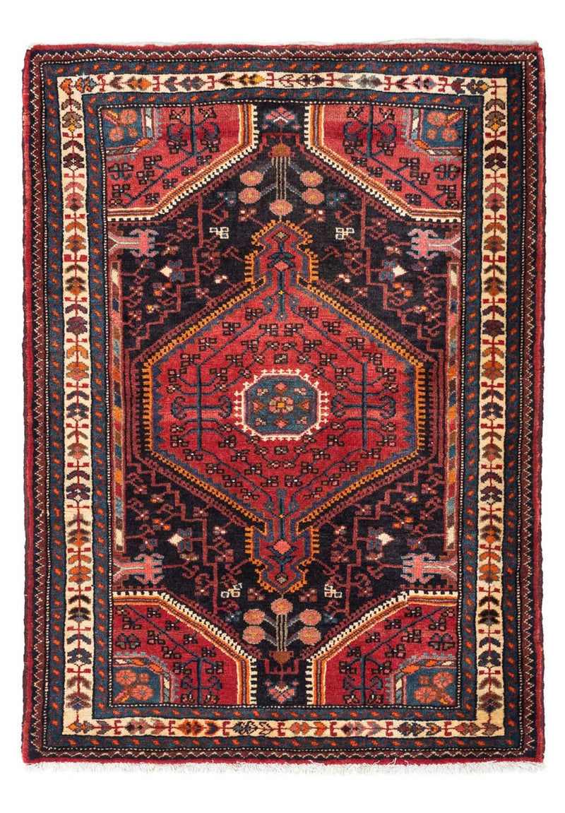 Perzisch Tapijt - Nomadisch - 127 x 90 cm - donkerrood