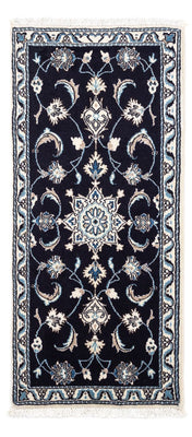 Perzisch tapijt - Nain - 142 x 62 cm - donkerblauw
