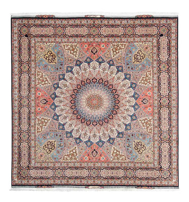 Perzisch tapijt - Tabriz - Royal vierkant  - 250 x 248 cm - lichtbruin