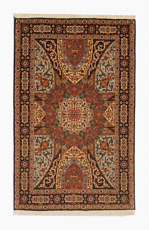 Perzisch tapijt - Tabriz - Royal - 154 x 98 cm - veelkleurig