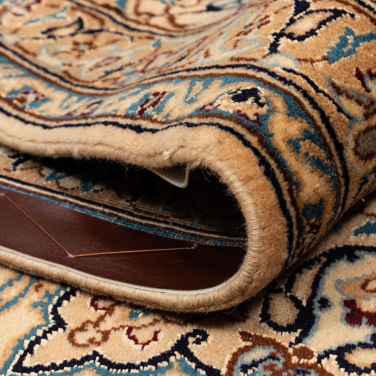 Perzisch tapijt - Nain - Koninklijk - 373 x 246 cm - donker beige