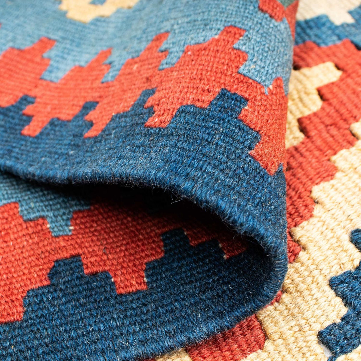 Kelim tapijt - Oosters - 175 x 124 cm - blauw