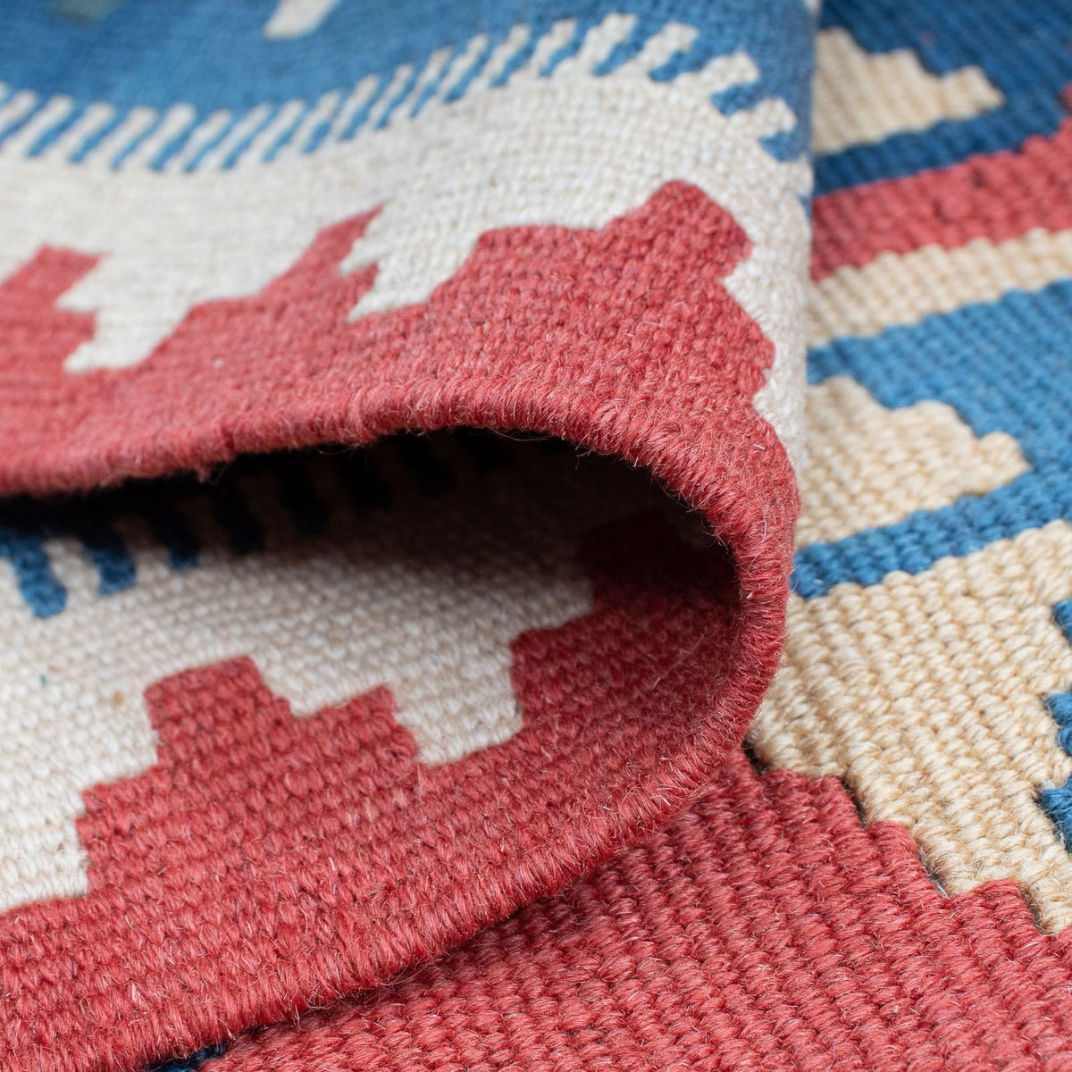 Kelim tapijt - Oosters - 167 x 113 cm - blauw