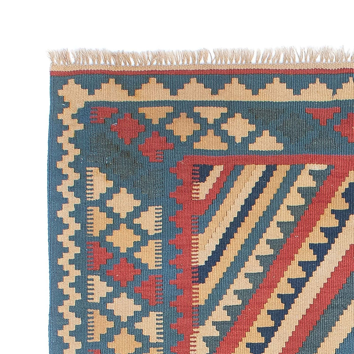 Kelim tapijt - Oosters - 155 x 117 cm - blauw