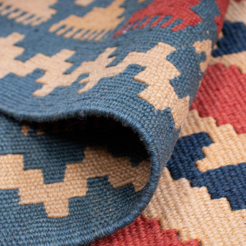 Kelim tapijt - Oosters - 155 x 117 cm - blauw