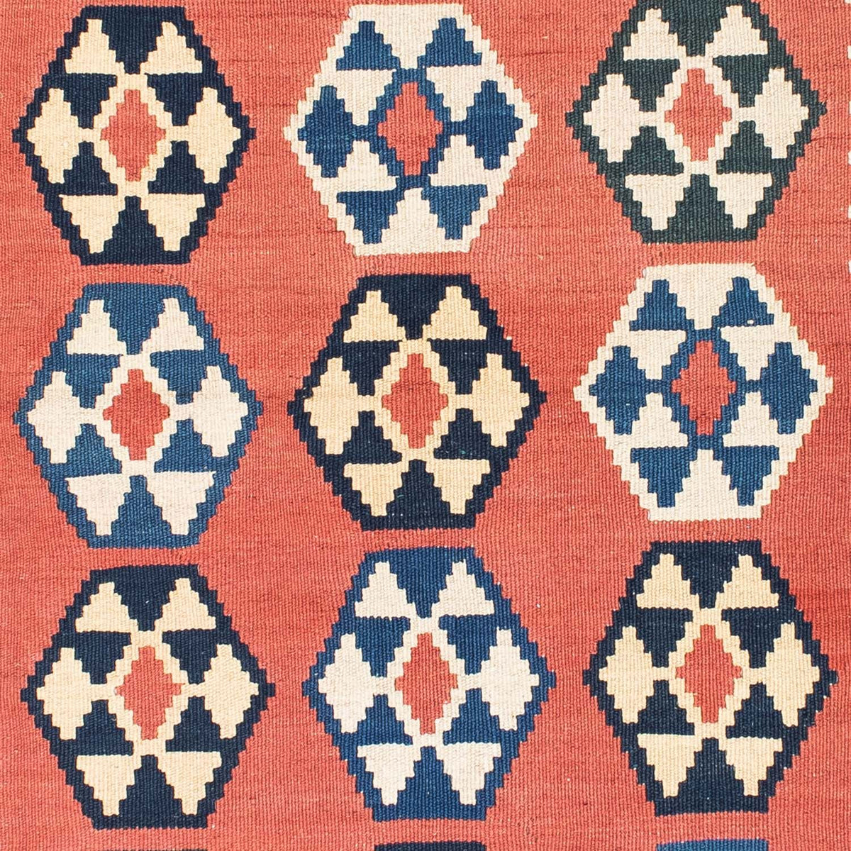 Kelim tapijt - Oosters vierkant  - 148 x 121 cm - roest