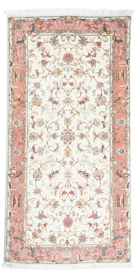 Loper Perzisch tapijt - Tabriz - Royal - 202 x 100 cm - beige