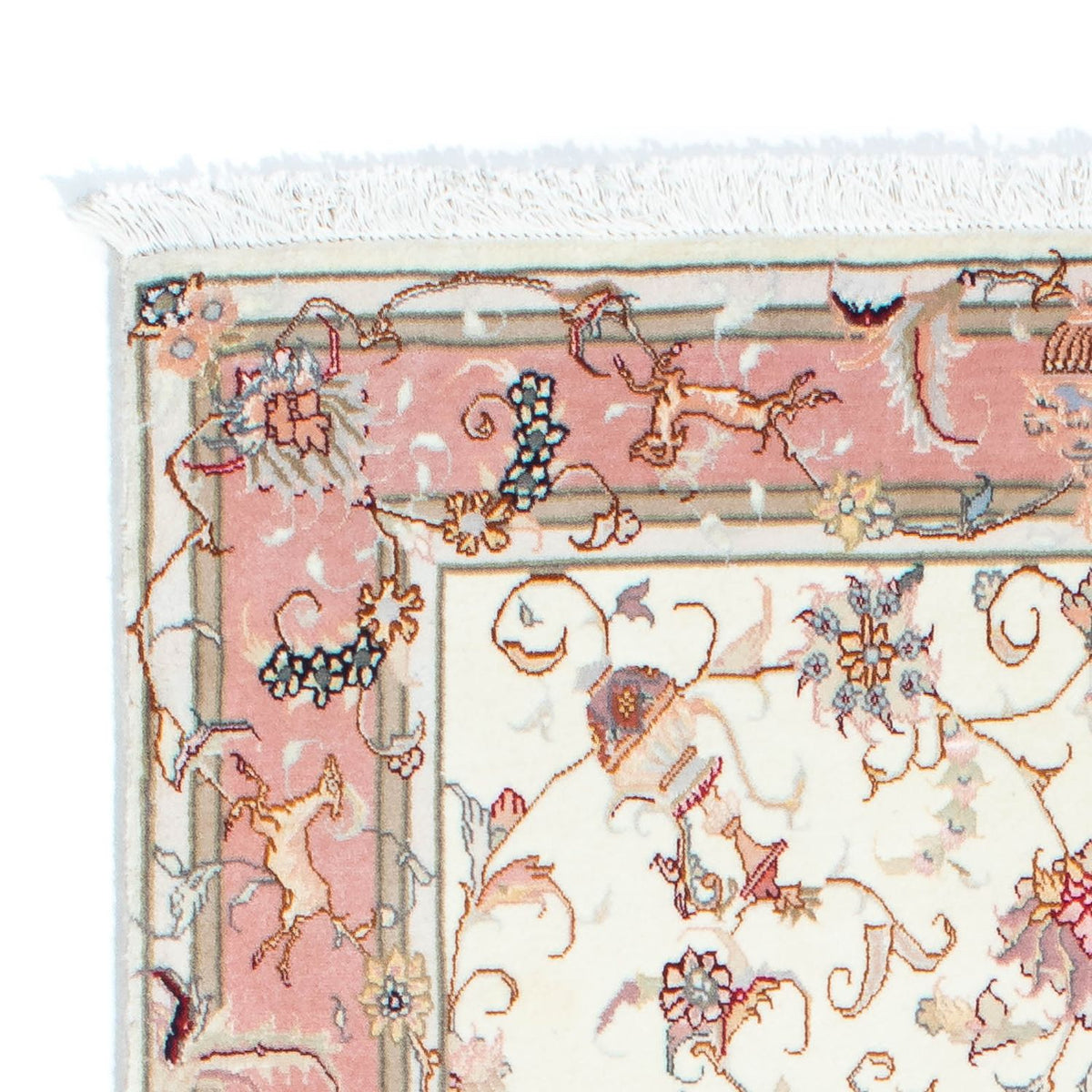 Loper Perzisch tapijt - Tabriz - Royal - 202 x 100 cm - beige