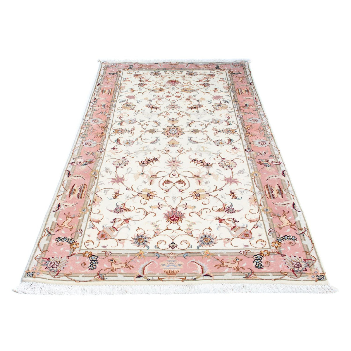 Loper Perzisch tapijt - Tabriz - Royal - 202 x 100 cm - beige