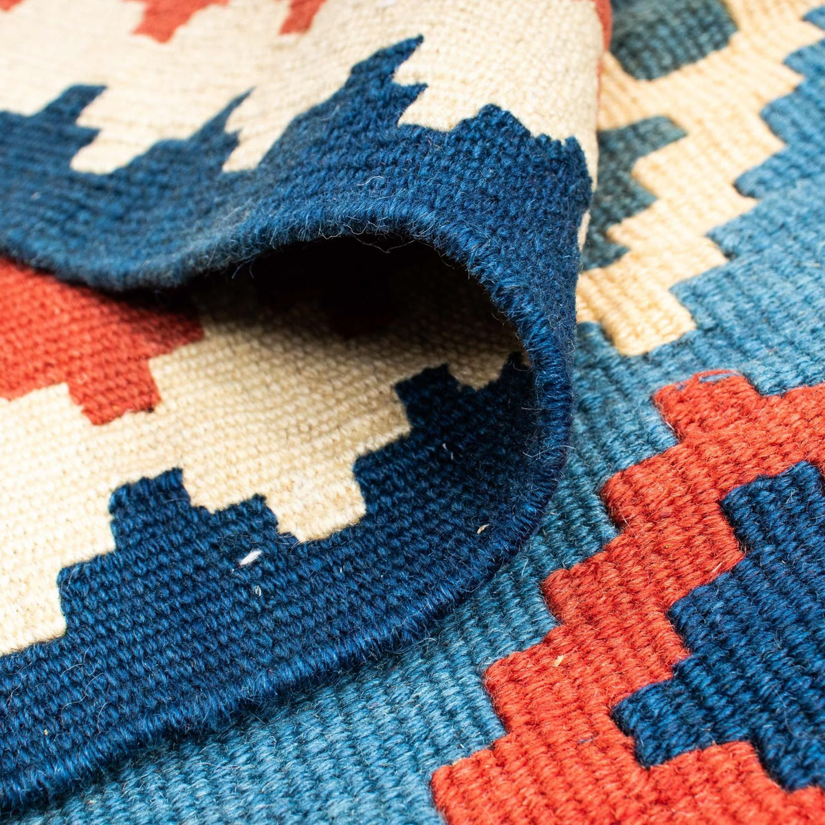 Kelim tapijt - Oosters - 168 x 122 cm - blauw