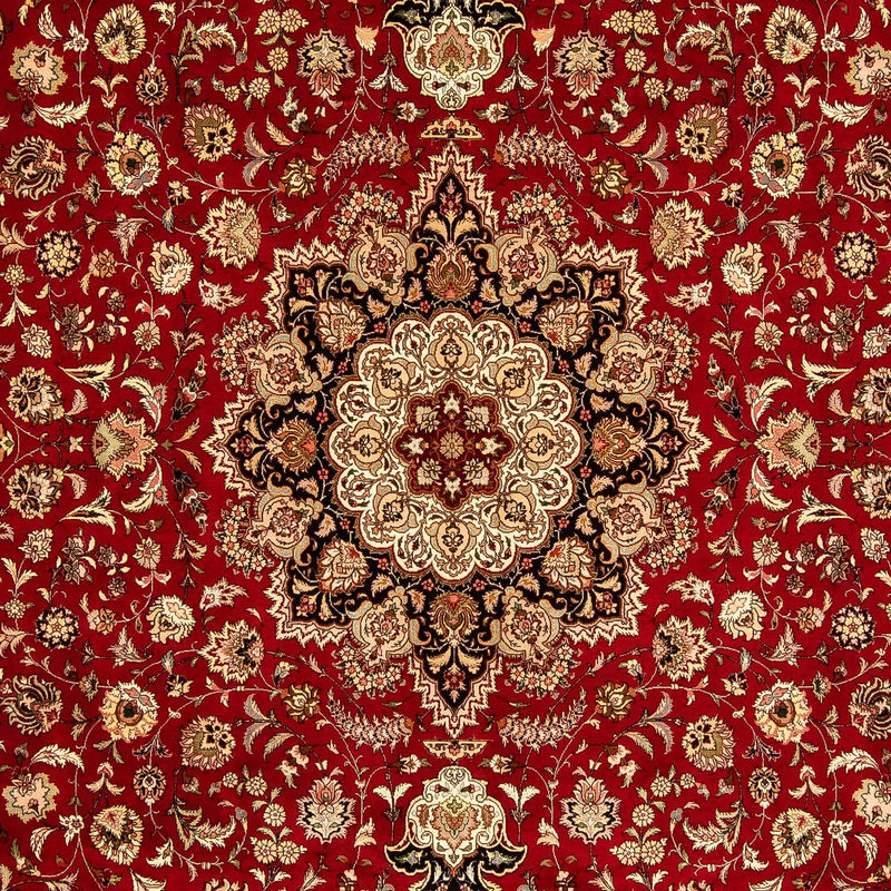 Perzisch tapijt - Tabriz - Royal - 367 x 253 cm - donkerrood