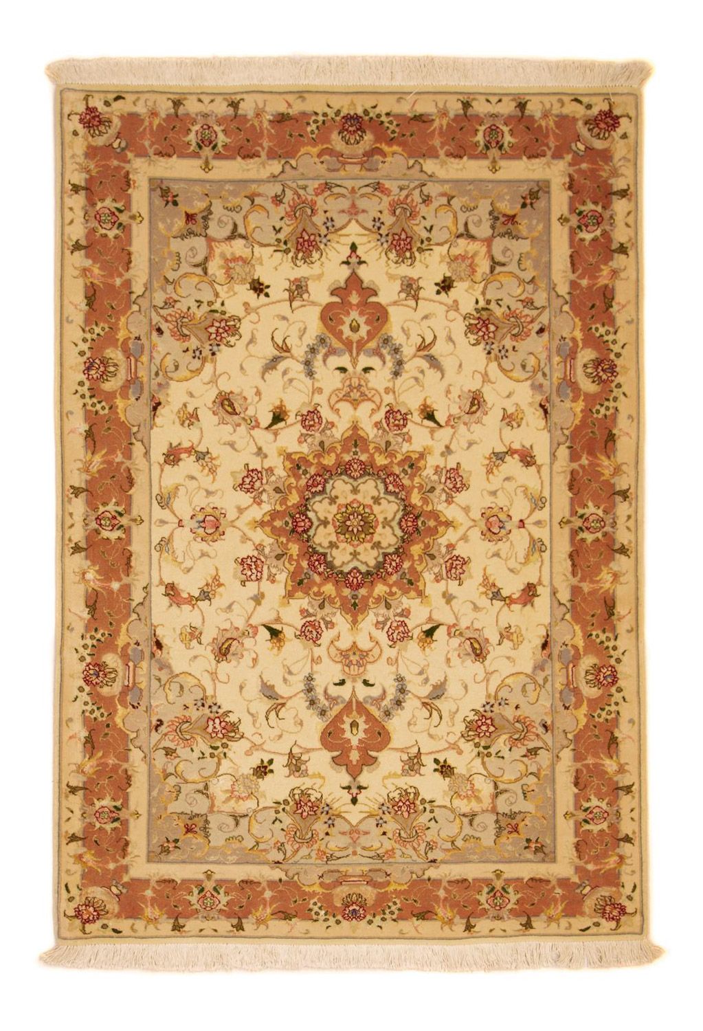 Perzisch tapijt - Tabriz - Royal - 151 x 104 cm - beige