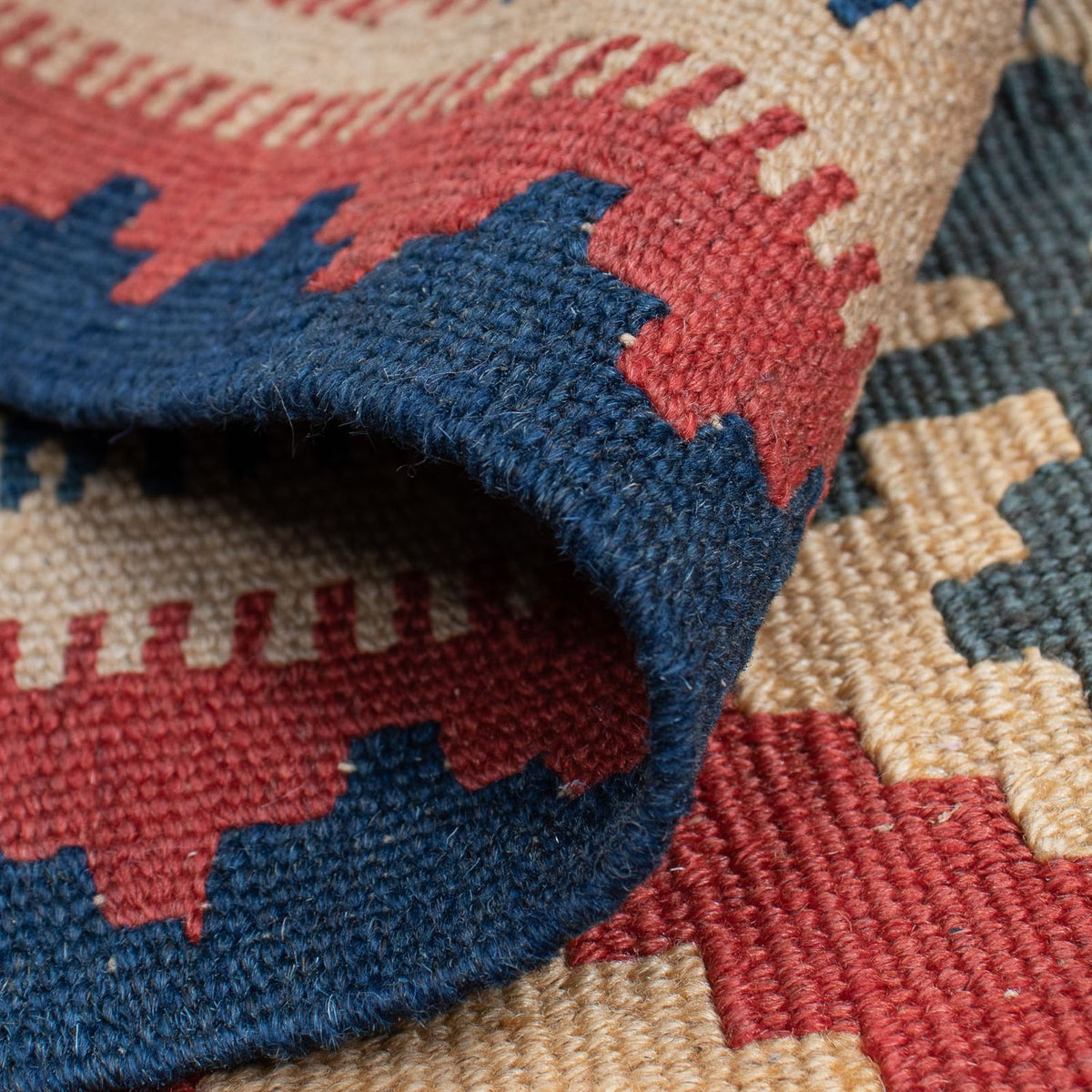 Kelim tapijt - Oosters - 143 x 117 cm - veelkleurig