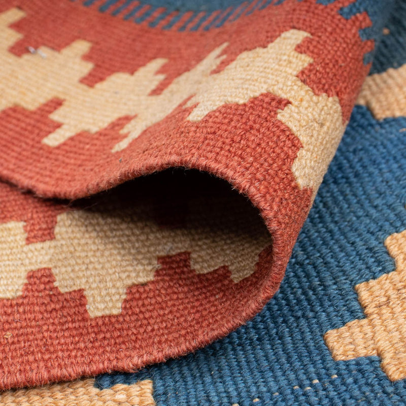 Kelim tapijt - Oosters - 149 x 98 cm - blauw