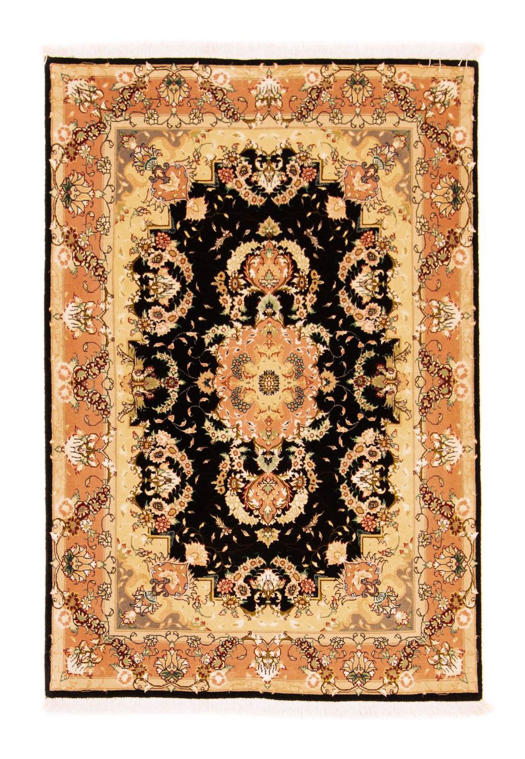 Perzisch tapijt - Tabriz - Royal - 147 x 100 cm - zwart