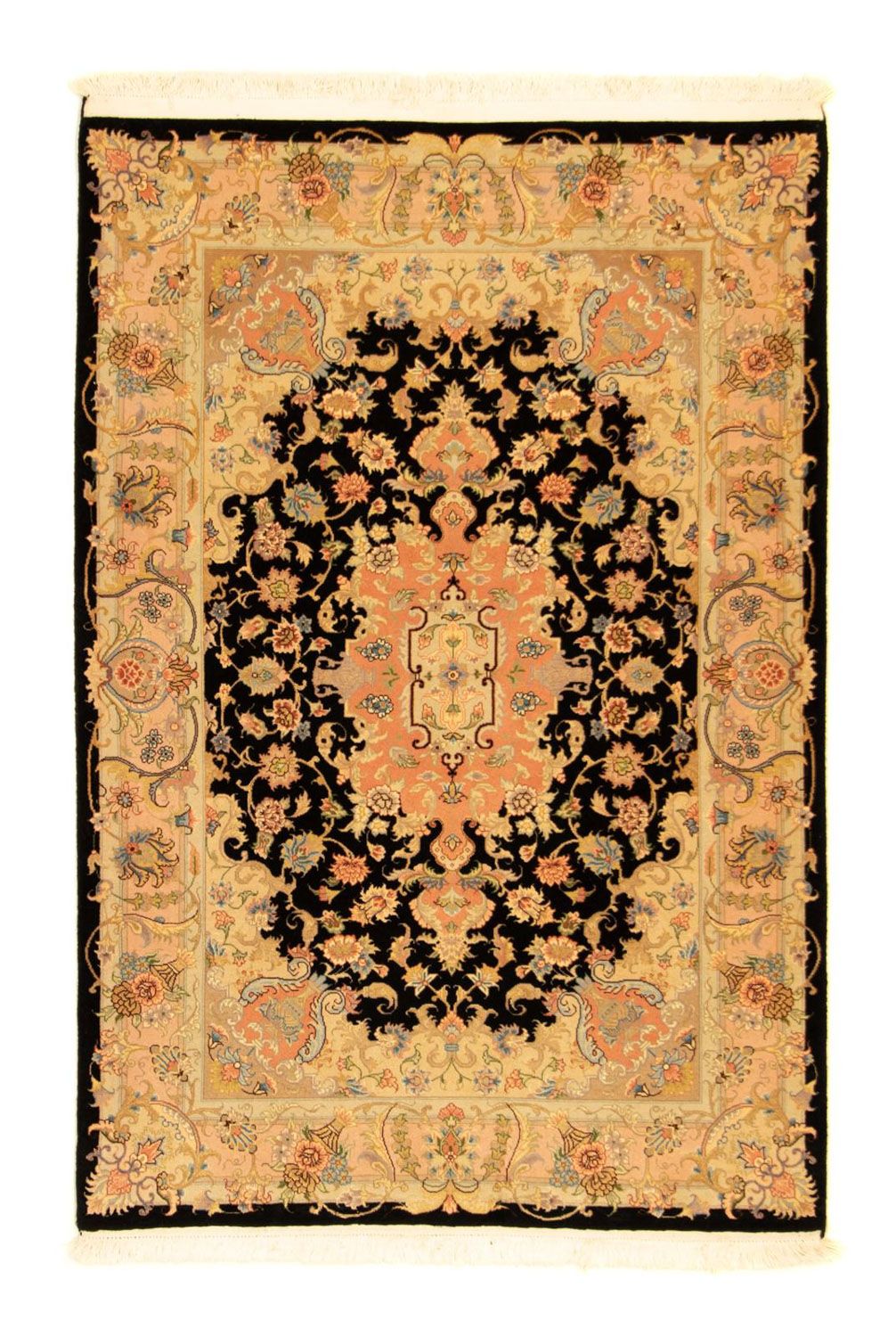 Perzisch tapijt - Tabriz - Royal - 151 x 103 cm - zwart
