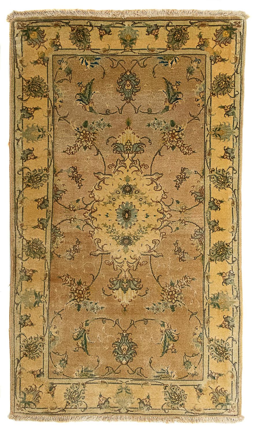 Perzisch tapijt - Tabriz - Royal - 122 x 66 cm - lichtbruin
