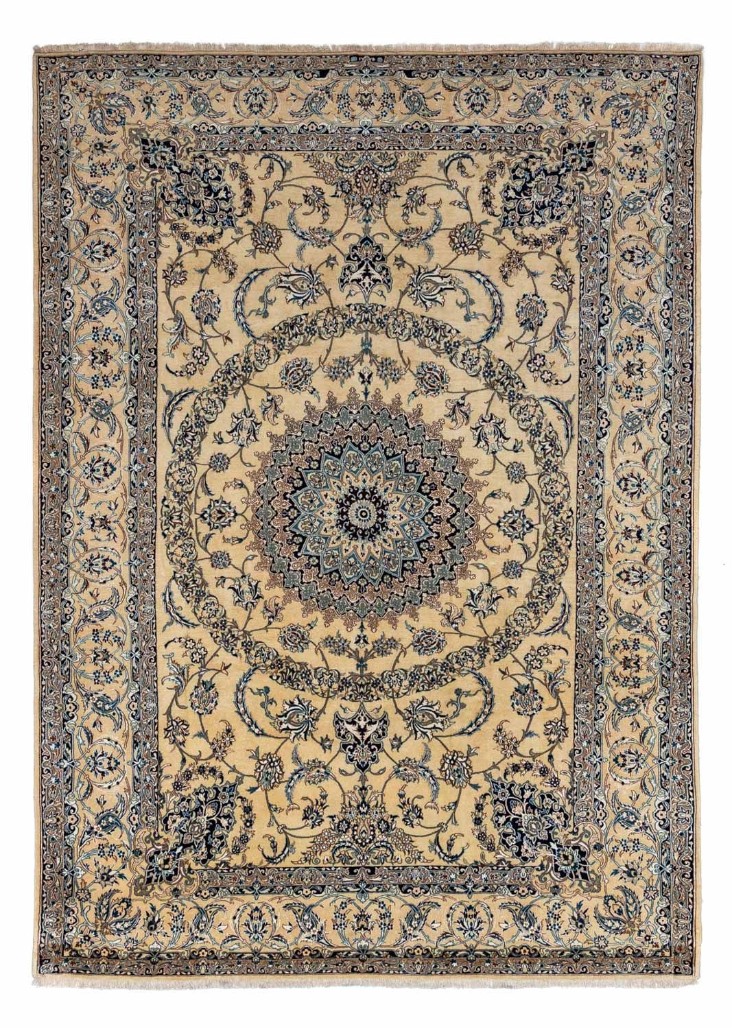 Perzisch tapijt - Nain - 340 x 246 cm - beige