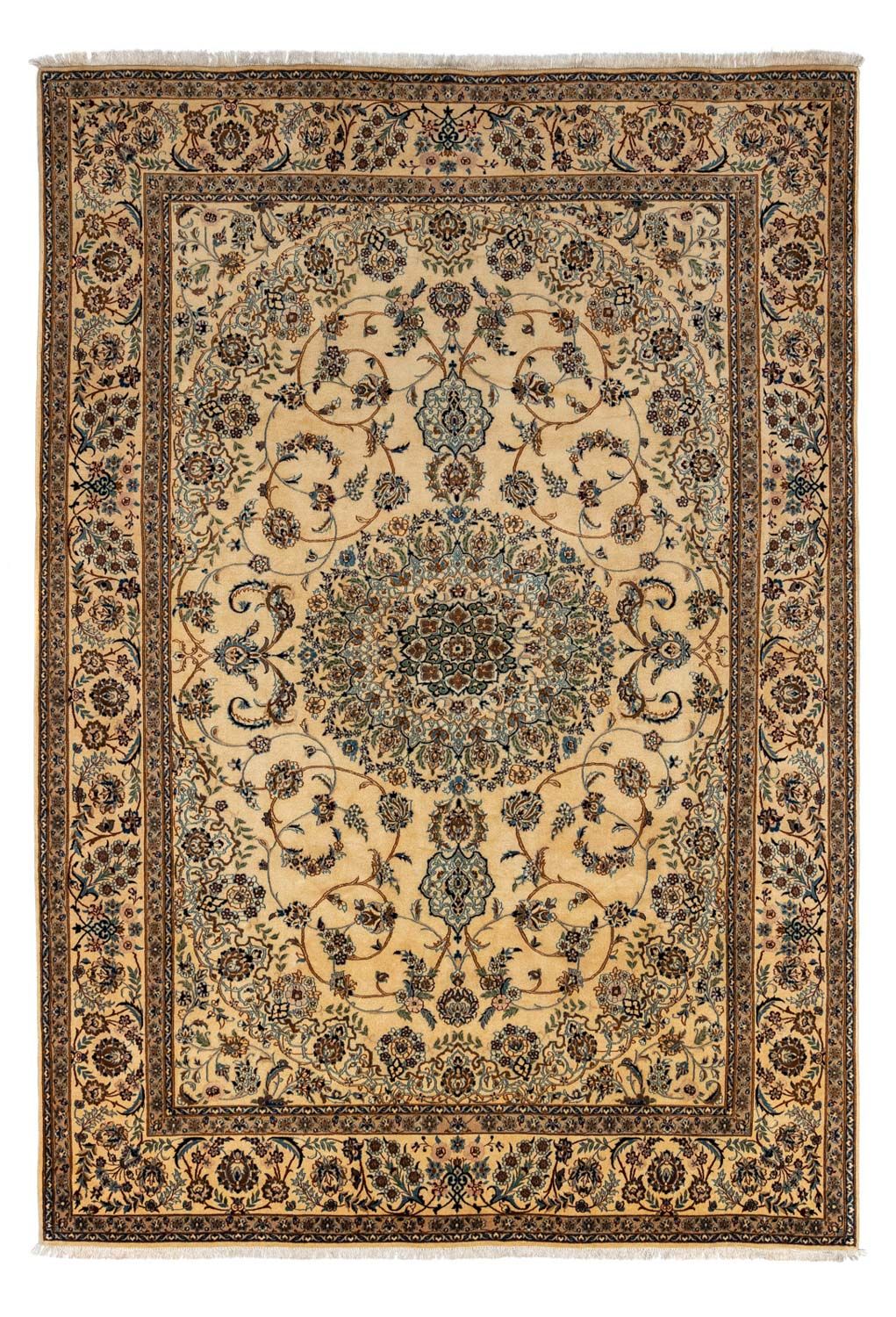 Perzisch tapijt - Nain - 359 x 241 cm - beige