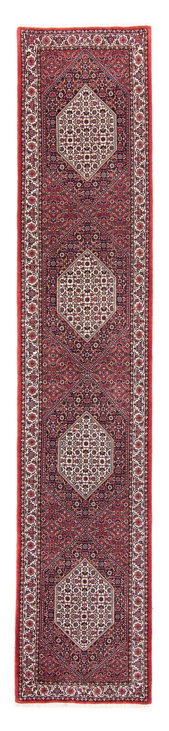 Loper Perzisch tapijt - Bijar - 415 x 82 cm - donkerrood