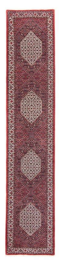 Loper Perzisch tapijt - Bijar - 415 x 82 cm - donkerrood