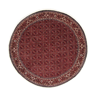 Perzisch tapijt - Bijar rond  - 200 x 200 cm - donkerrood