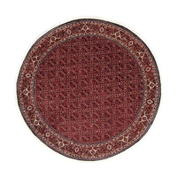 Perzisch tapijt - Bijar rond  - 200 x 200 cm - donkerrood
