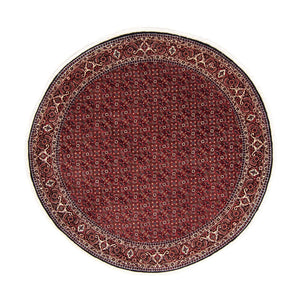 Perzisch tapijt - Bijar rond  - 200 x 200 cm - donkerrood