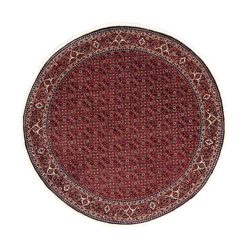 Perzisch tapijt - Bijar rond  - 200 x 200 cm - donkerrood