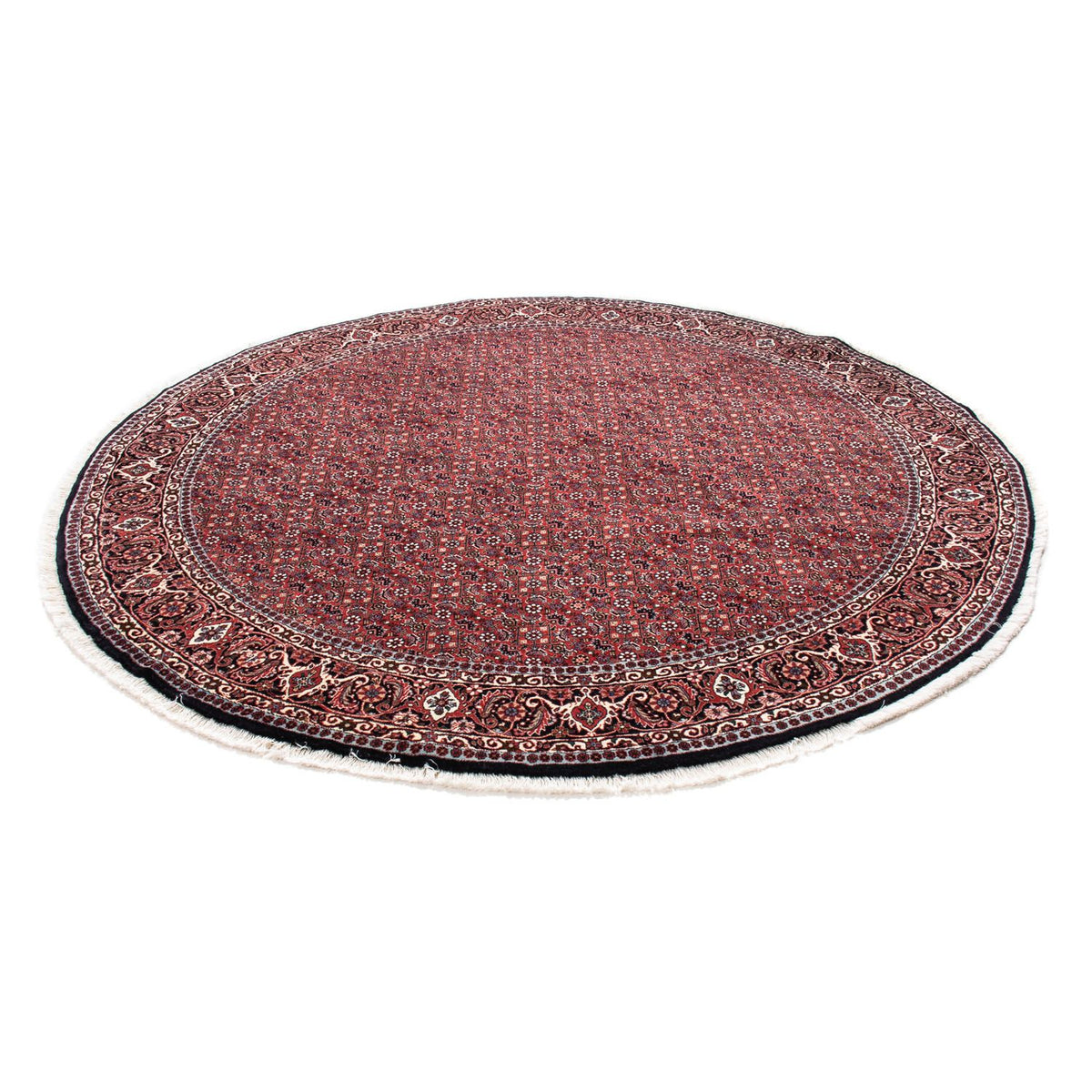 Perzisch tapijt - Bijar rond  - 200 x 200 cm - donkerrood