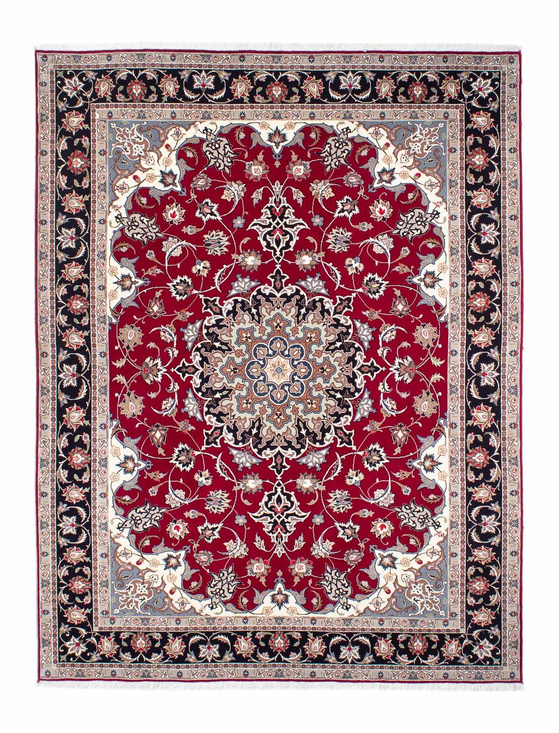 Perzisch tapijt - Tabriz - Royal - 198 x 154 cm - donkerrood