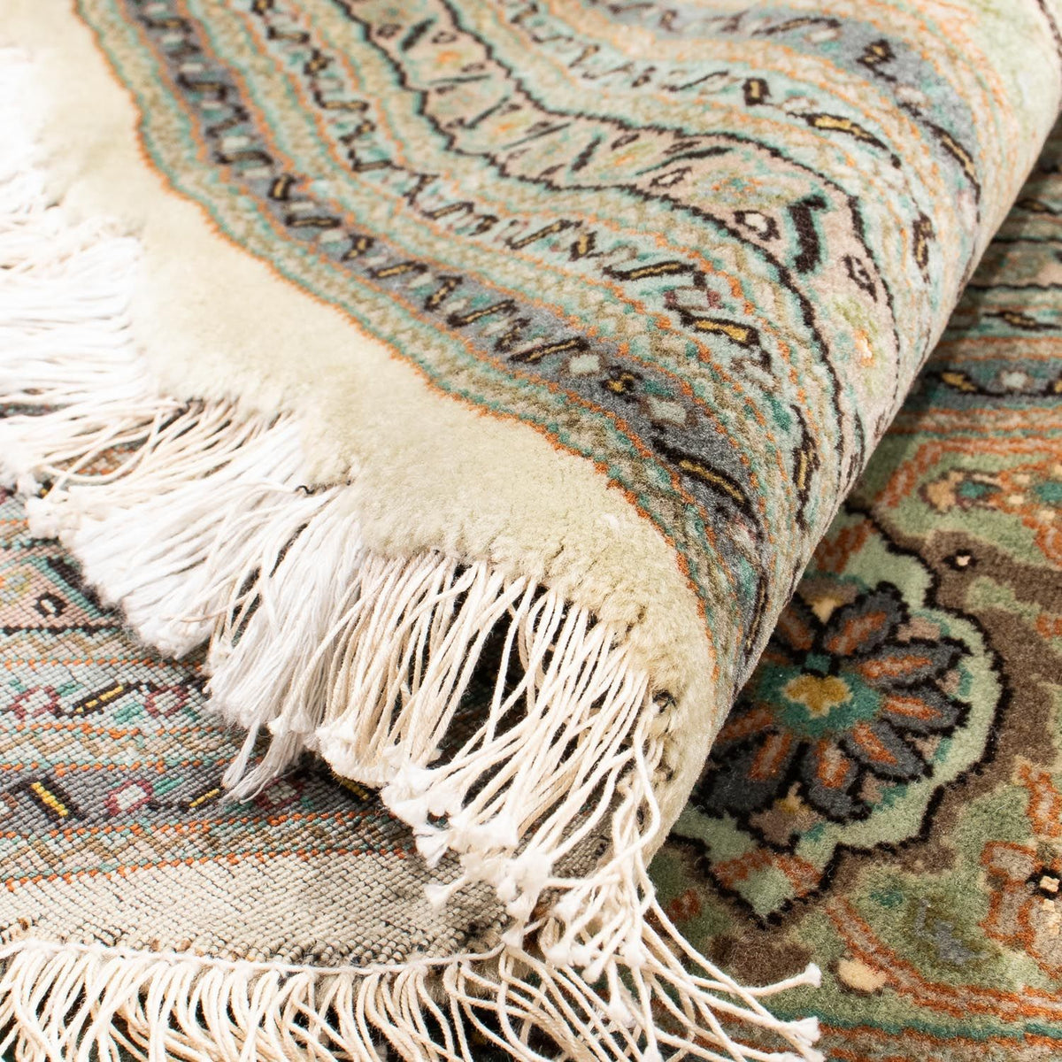 Perzisch tapijt - Tabriz - Royal rond  - 195 x 195 cm - beige
