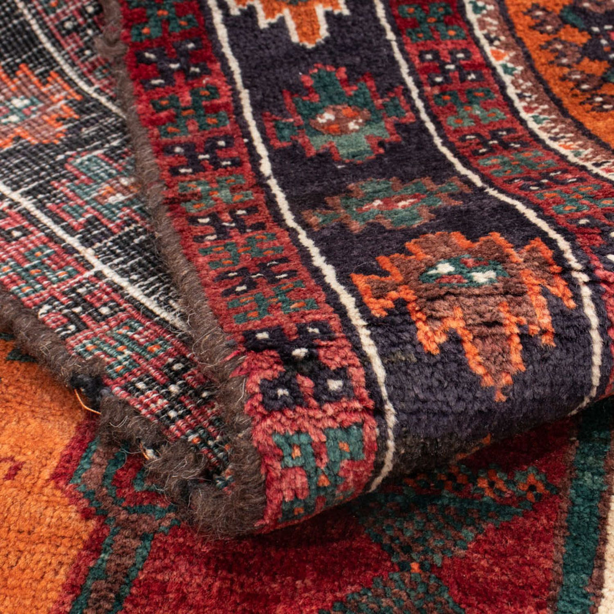 Loper Perzisch Tapijt - Nomadisch - 220 x 104 cm - oranje