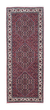 Loper Perzisch tapijt - Bijar - 198 x 73 cm - donkerrood