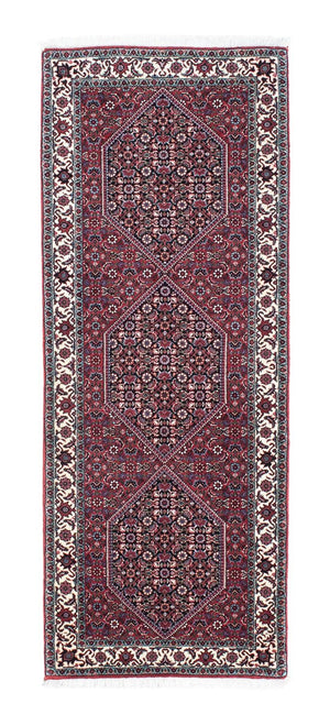 Loper Perzisch tapijt - Bijar - 198 x 73 cm - donkerrood