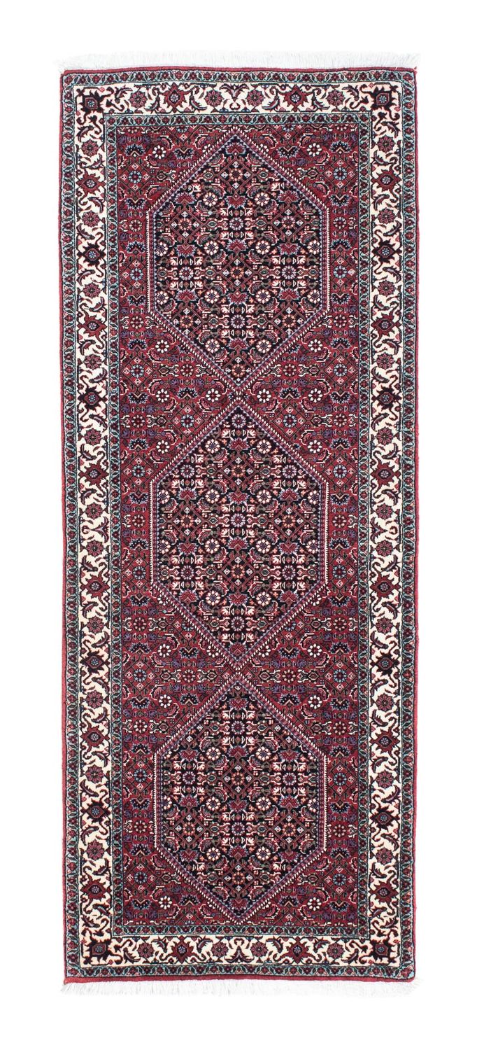 Loper Perzisch tapijt - Bijar - 198 x 73 cm - donkerrood