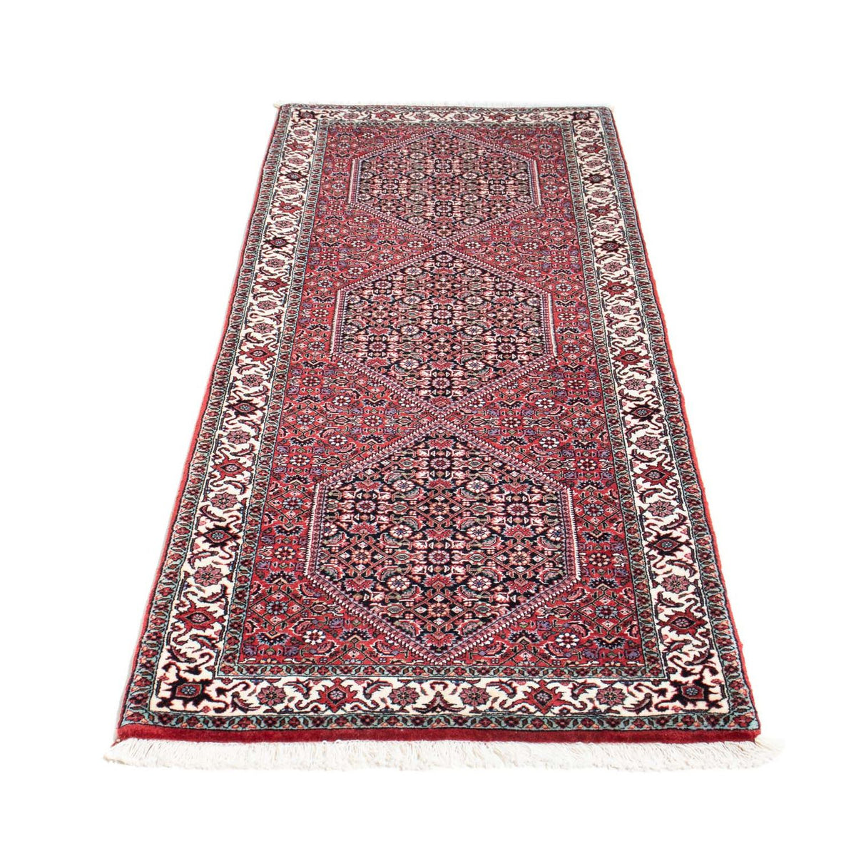 Loper Perzisch tapijt - Bijar - 198 x 73 cm - donkerrood