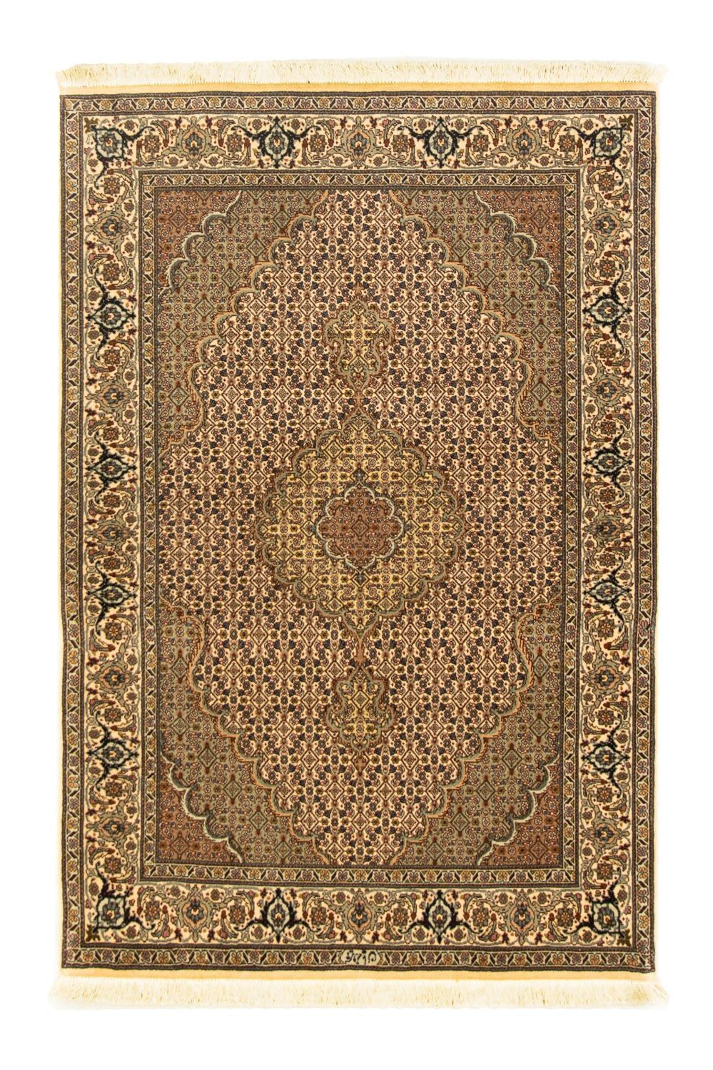 Perzisch tapijt - Tabriz - Royal - 156 x 104 cm - lichtbruin