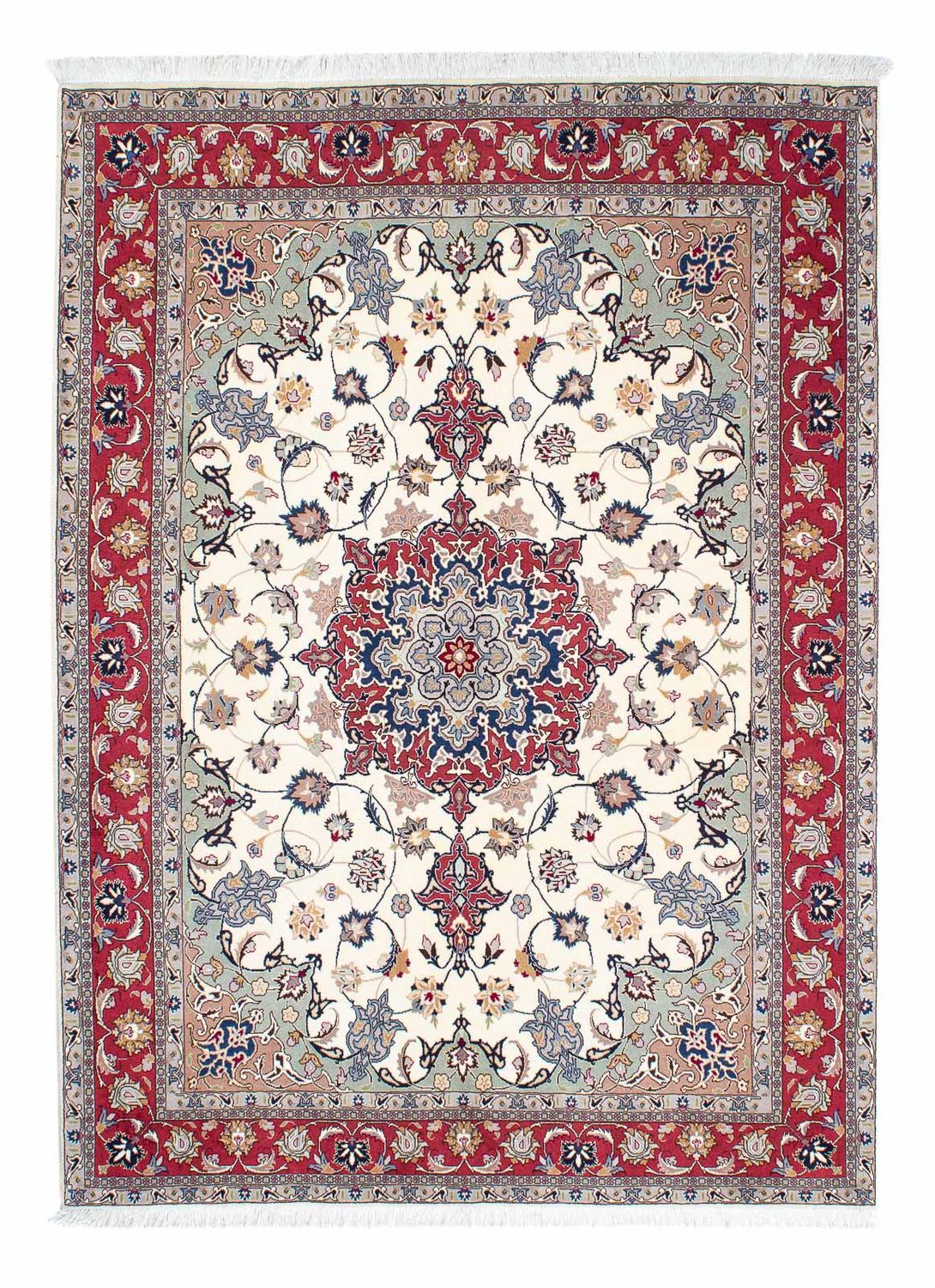 Perzisch tapijt - Tabriz - Royal - 206 x 154 cm - beige