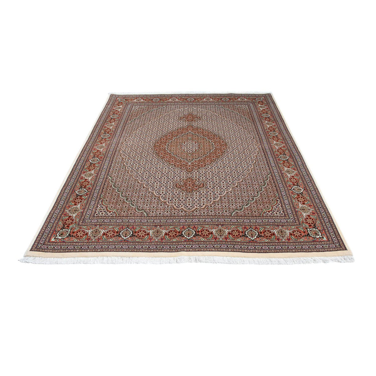 Perzisch tapijt - Tabriz - 203 x 153 cm - beige
