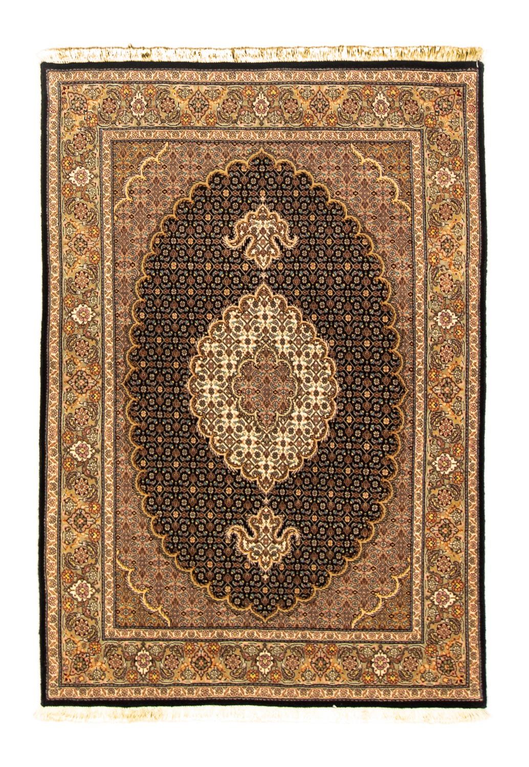 Perzisch tapijt - Tabriz - 145 x 104 cm - zwart