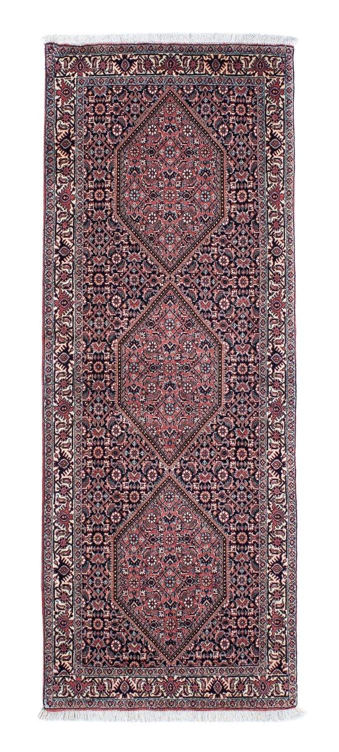 Loper Perzisch tapijt - Bijar - 202 x 75 cm - donkerblauw